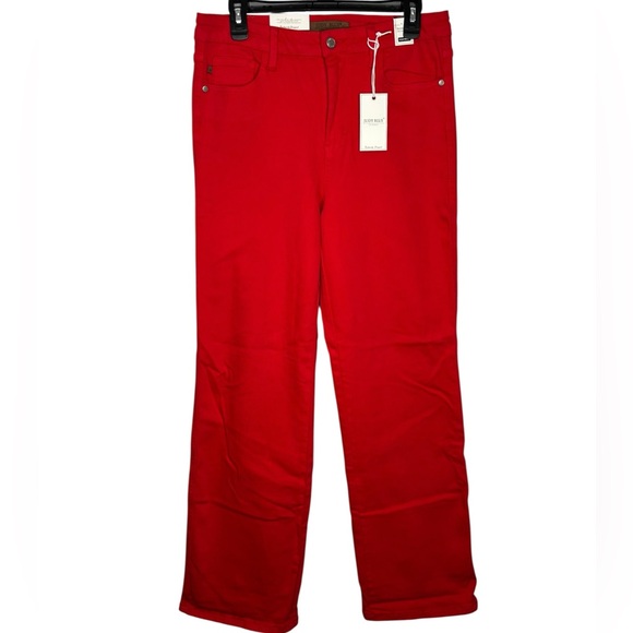 Judy Blue Denim - NEW Judy Blue Red Highwaisted Stretch Straight leg Jeans Size 9/29